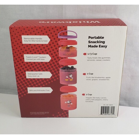 Whiskware Snack Containers Disney 3 pack BPA and Phthalate-free Dishwasher Safe - Picture 10 of 16